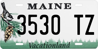 ME license plate 3530TZ