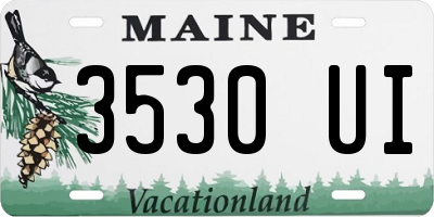 ME license plate 3530UI