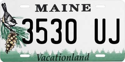 ME license plate 3530UJ