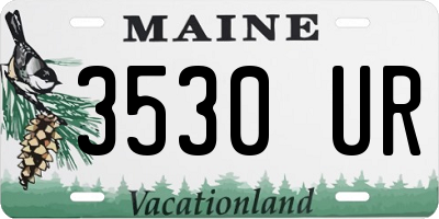 ME license plate 3530UR