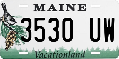 ME license plate 3530UW