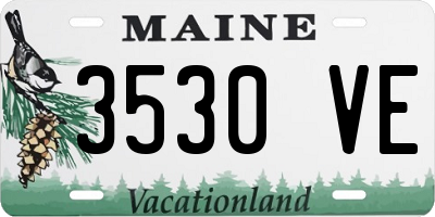 ME license plate 3530VE