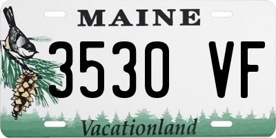 ME license plate 3530VF