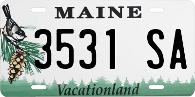 ME license plate 3531SA