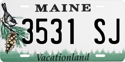 ME license plate 3531SJ