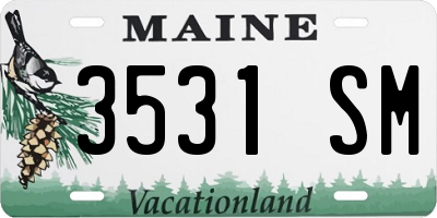 ME license plate 3531SM