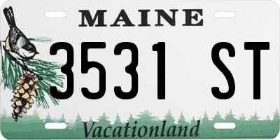 ME license plate 3531ST