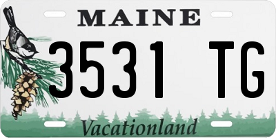 ME license plate 3531TG
