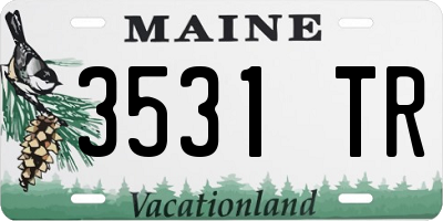 ME license plate 3531TR