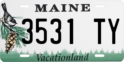 ME license plate 3531TY