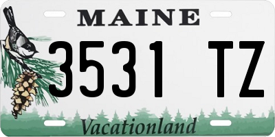 ME license plate 3531TZ