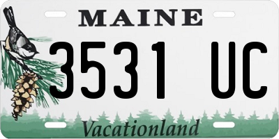 ME license plate 3531UC