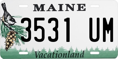 ME license plate 3531UM