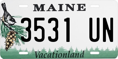 ME license plate 3531UN