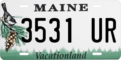 ME license plate 3531UR