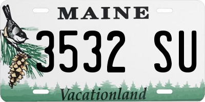 ME license plate 3532SU