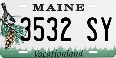 ME license plate 3532SY