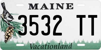 ME license plate 3532TT