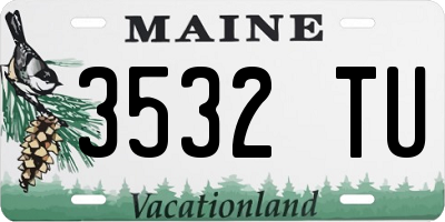 ME license plate 3532TU