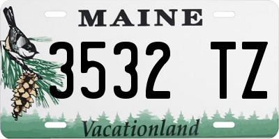 ME license plate 3532TZ