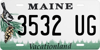 ME license plate 3532UG