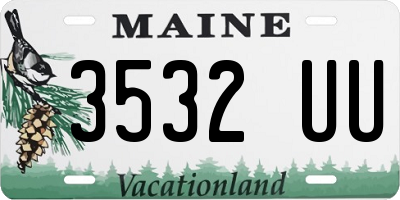 ME license plate 3532UU