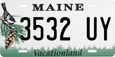 ME license plate 3532UY