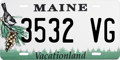 ME license plate 3532VG