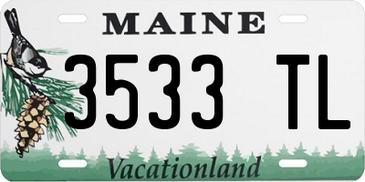 ME license plate 3533TL