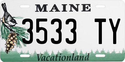 ME license plate 3533TY