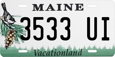 ME license plate 3533UI