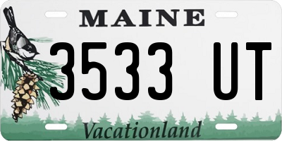 ME license plate 3533UT
