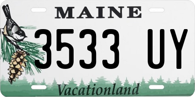 ME license plate 3533UY