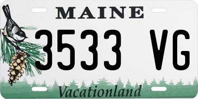 ME license plate 3533VG