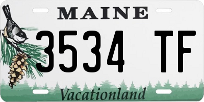 ME license plate 3534TF