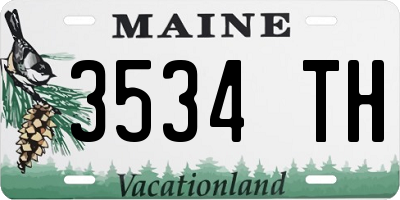 ME license plate 3534TH