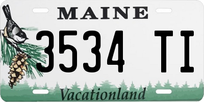 ME license plate 3534TI