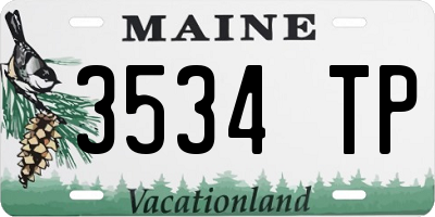 ME license plate 3534TP
