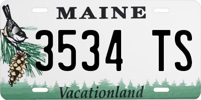 ME license plate 3534TS