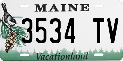 ME license plate 3534TV