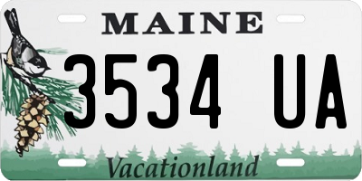 ME license plate 3534UA
