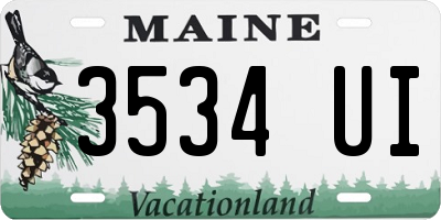 ME license plate 3534UI