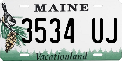 ME license plate 3534UJ