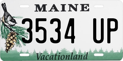 ME license plate 3534UP