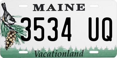 ME license plate 3534UQ