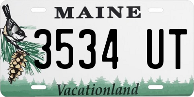 ME license plate 3534UT