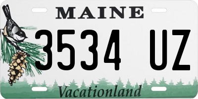 ME license plate 3534UZ