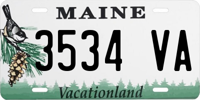 ME license plate 3534VA