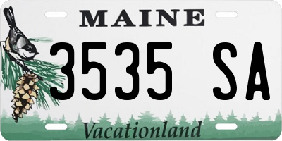 ME license plate 3535SA