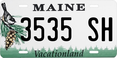 ME license plate 3535SH